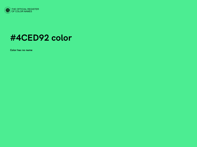 #4CED92 color image