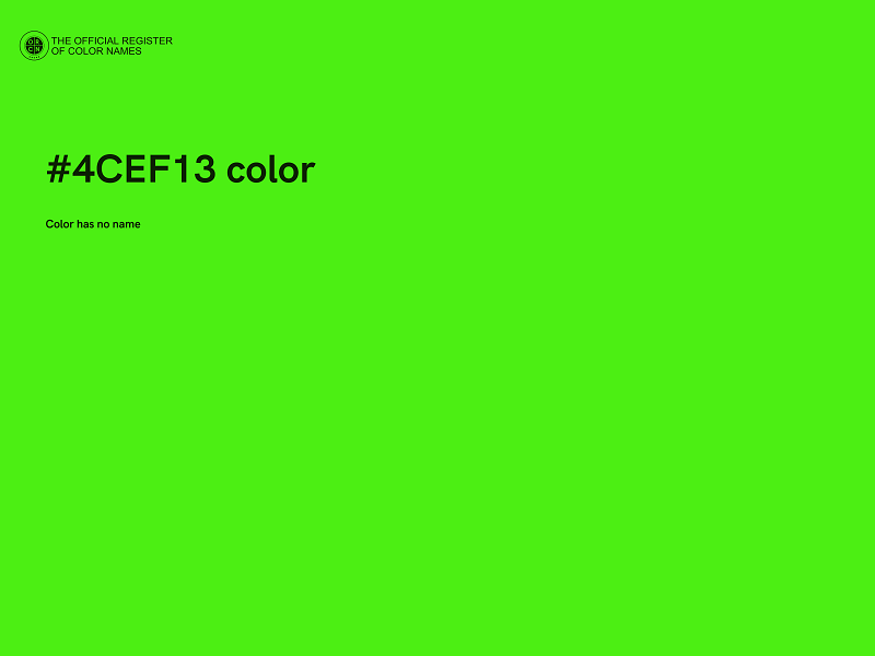 #4CEF13 color image