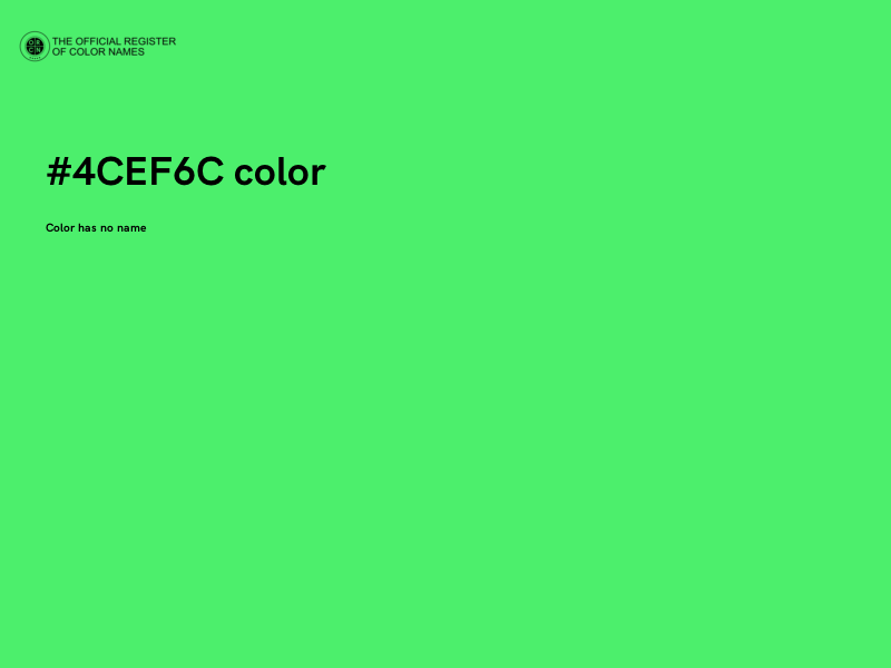 #4CEF6C color image