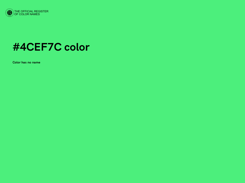 #4CEF7C color image