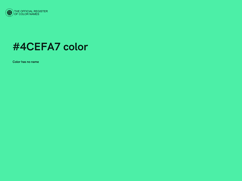 #4CEFA7 color image