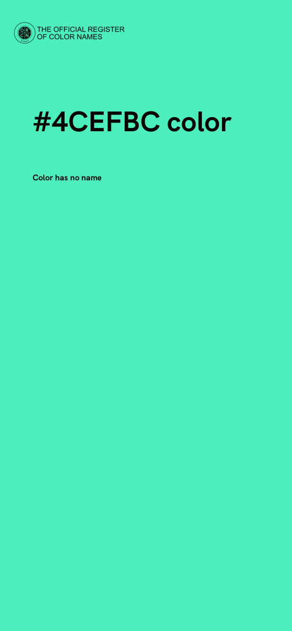 #4CEFBC color image