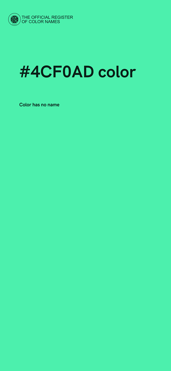 #4CF0AD color image