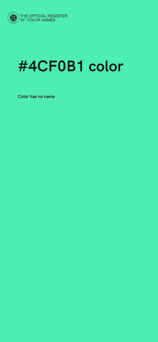 #4CF0B1 color image