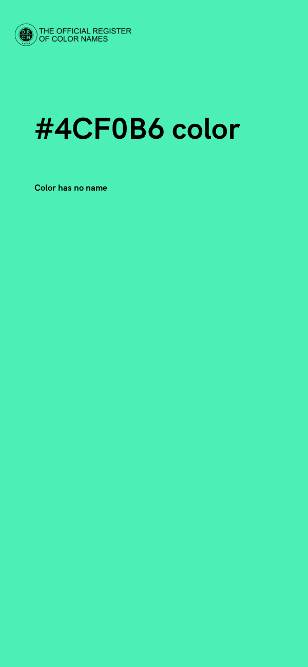 #4CF0B6 color image