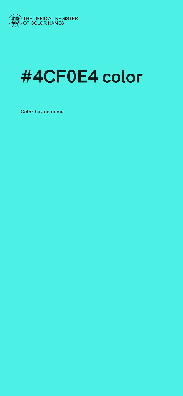 #4CF0E4 color image