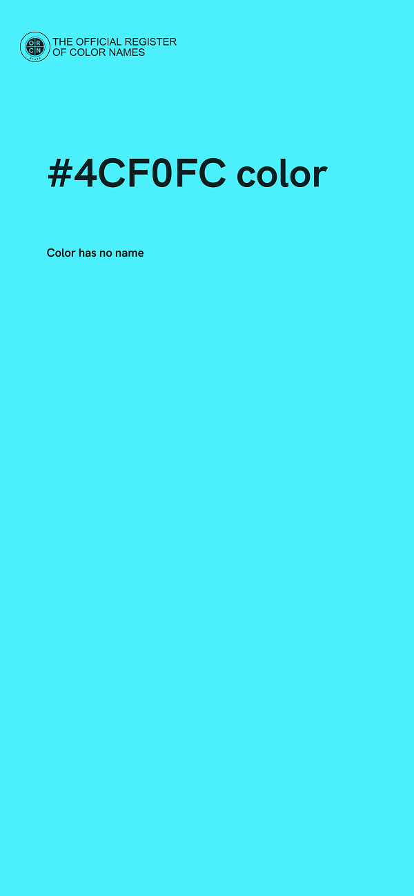 #4CF0FC color image