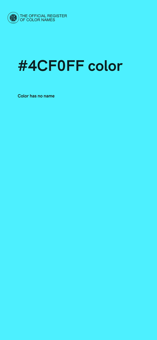 #4CF0FF color image