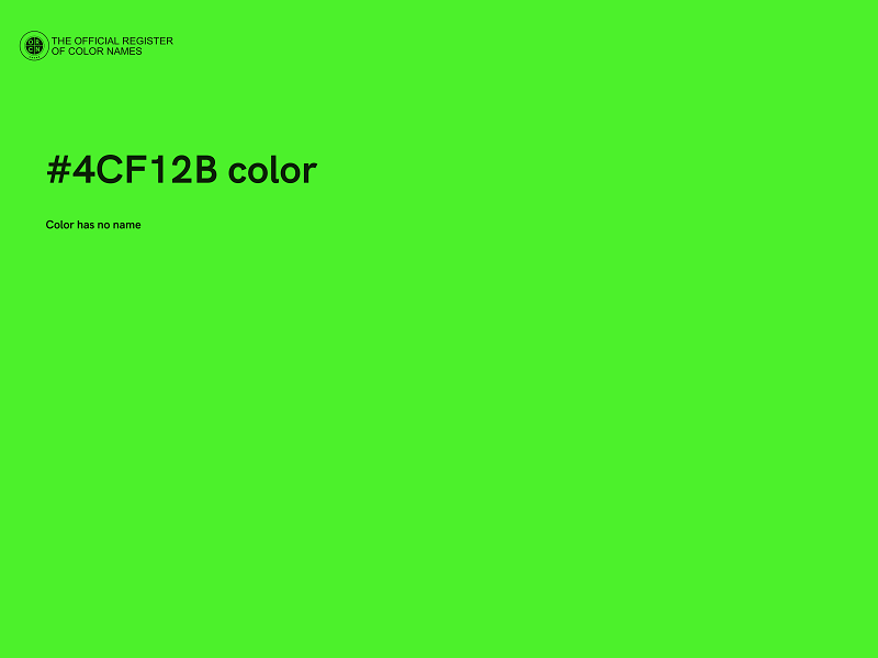 #4CF12B color image