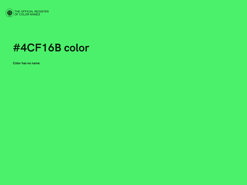 #4CF16B color image