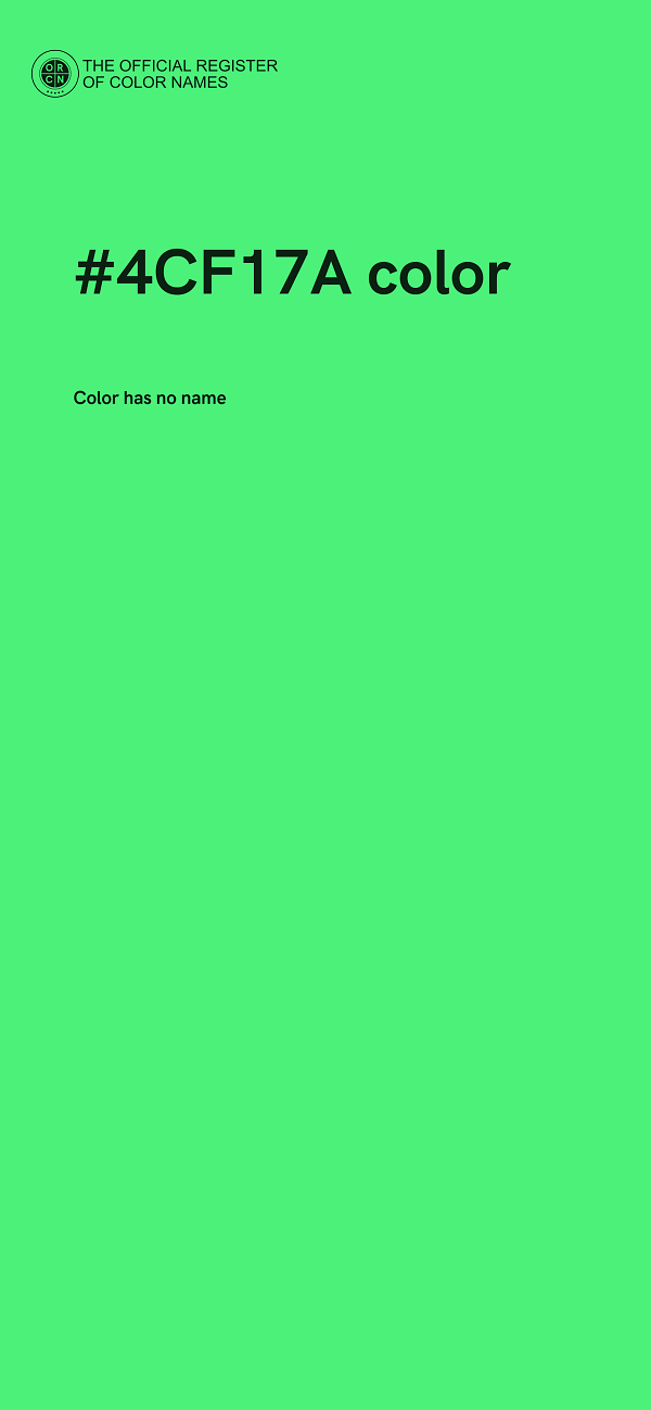 #4CF17A color image