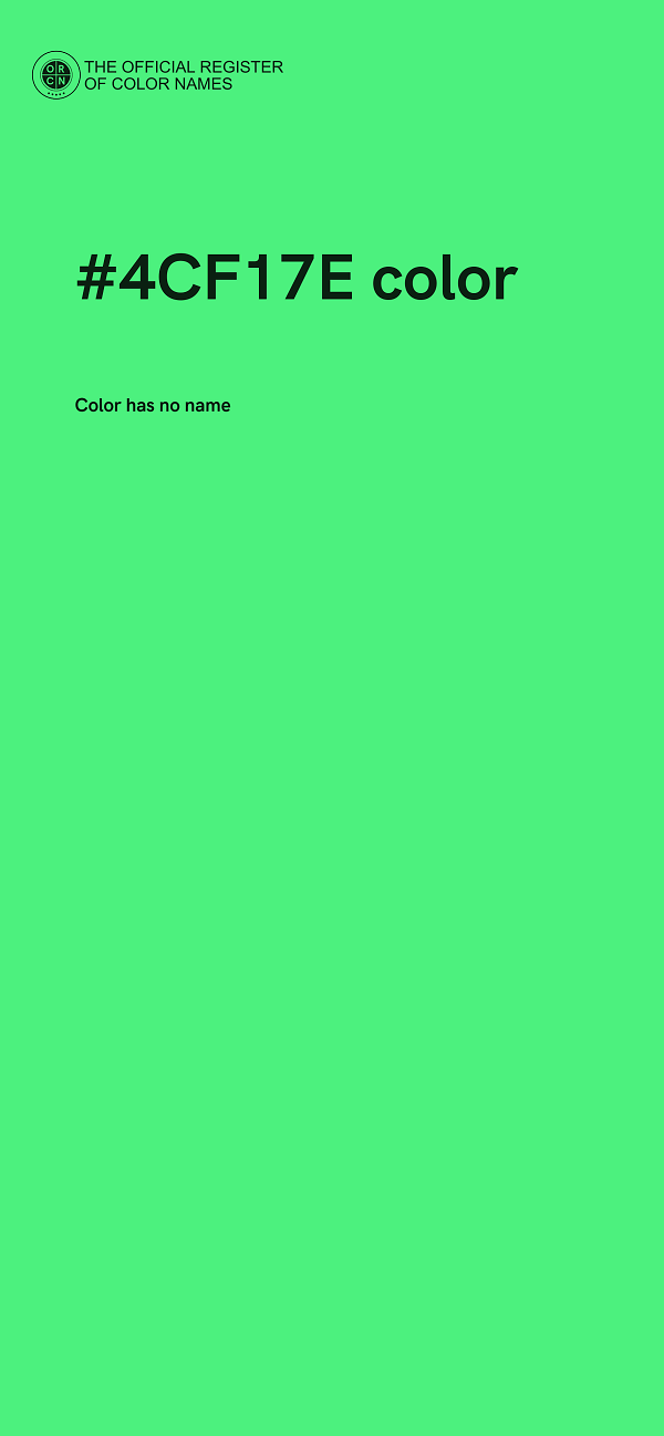 #4CF17E color image