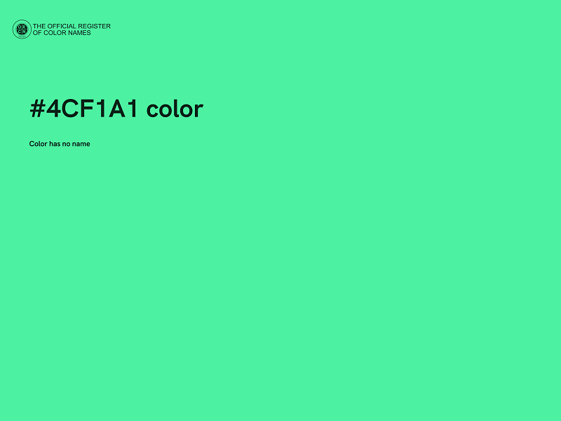 #4CF1A1 color image