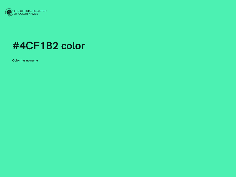 #4CF1B2 color image