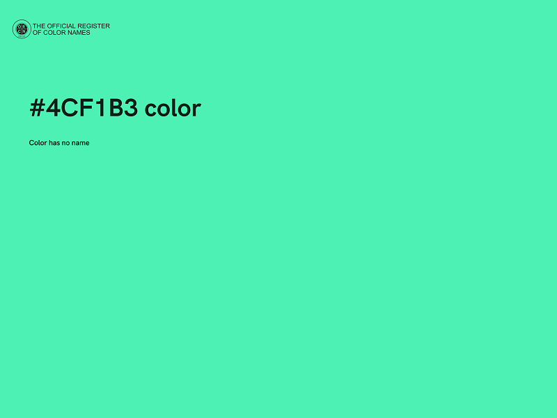 #4CF1B3 color image