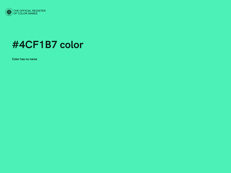 #4CF1B7 color image
