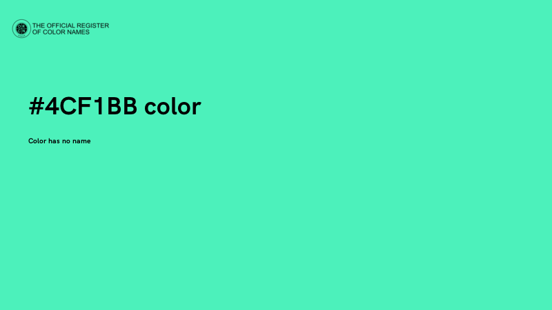 #4CF1BB color image
