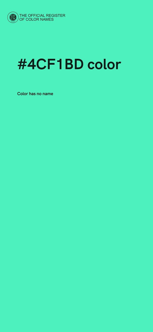 #4CF1BD color image