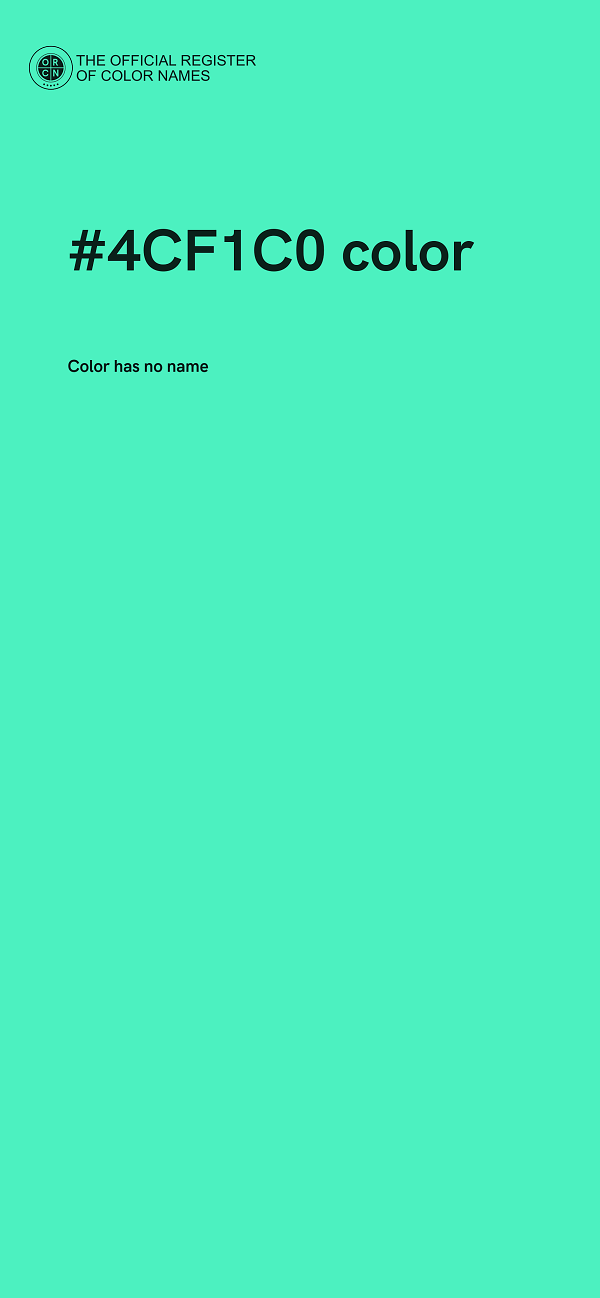 #4CF1C0 color image