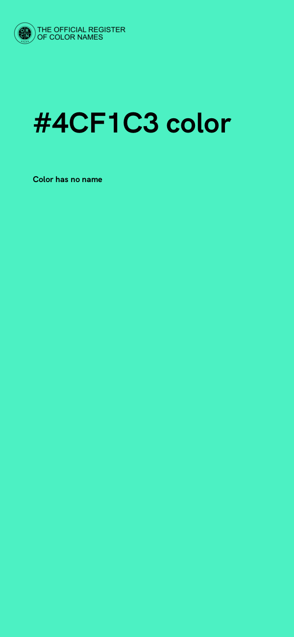 #4CF1C3 color image