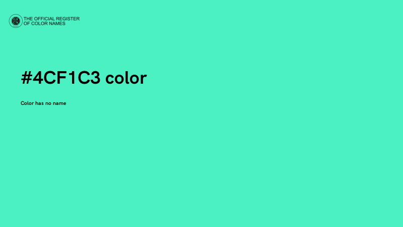 #4CF1C3 color image