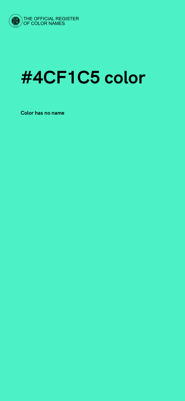 #4CF1C5 color image
