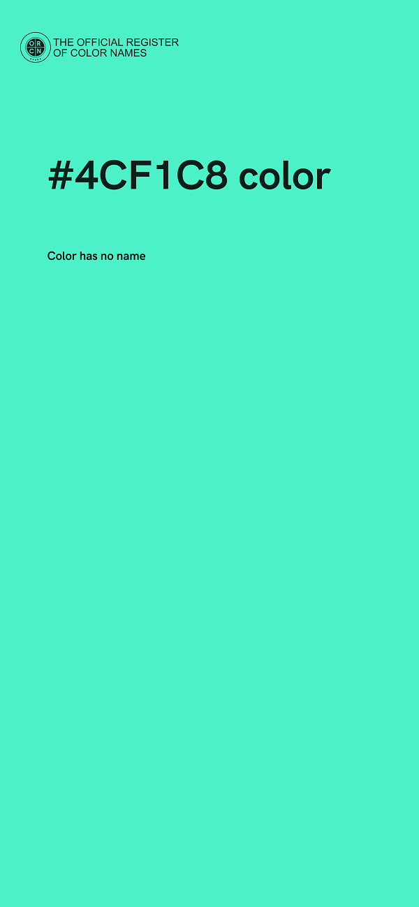 #4CF1C8 color image