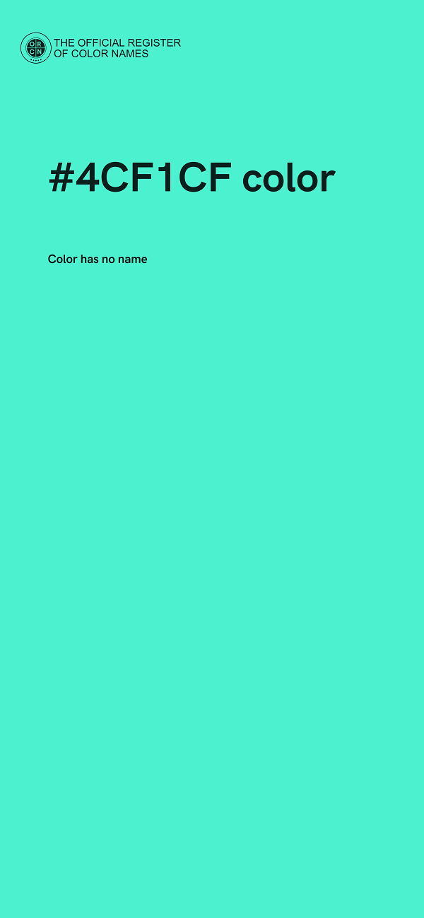 #4CF1CF color image