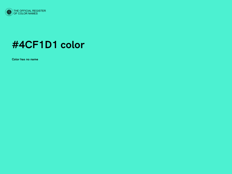 #4CF1D1 color image