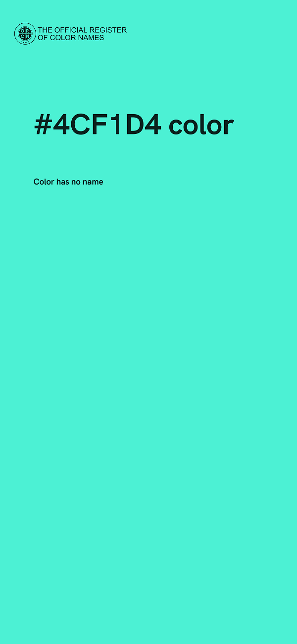 #4CF1D4 color image