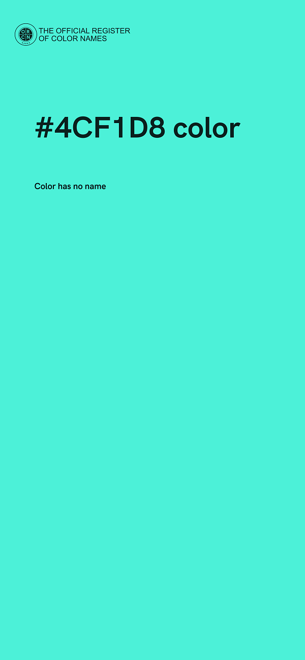#4CF1D8 color image