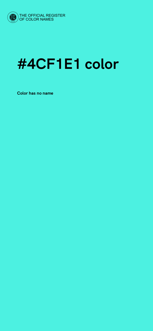 #4CF1E1 color image