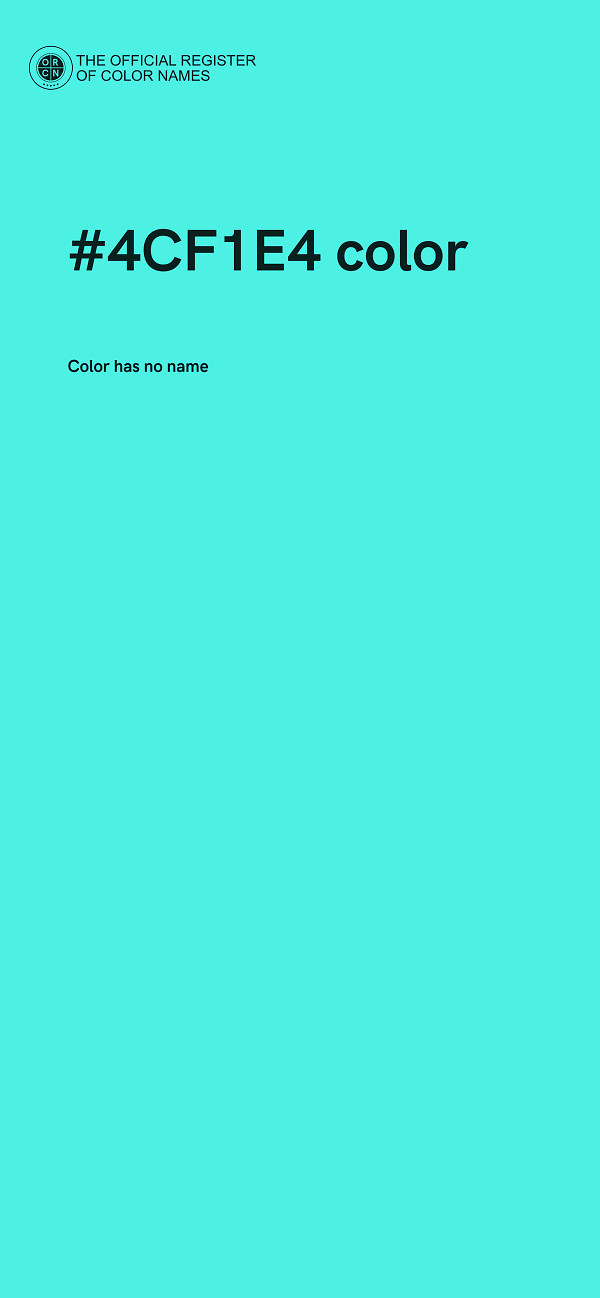 #4CF1E4 color image