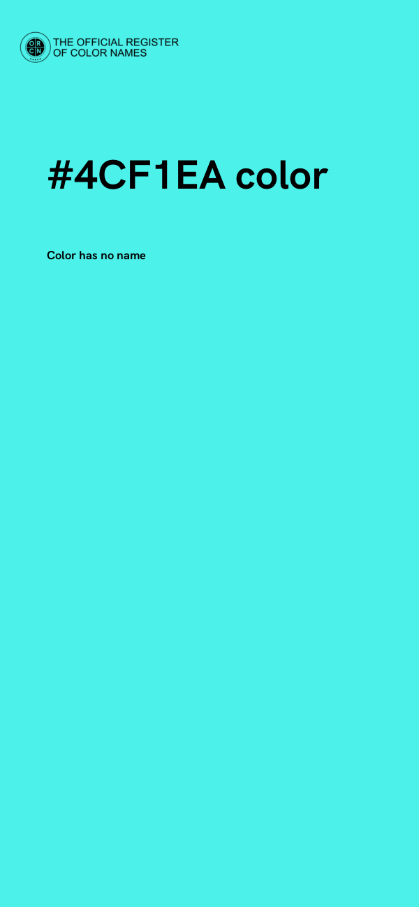 #4CF1EA color image