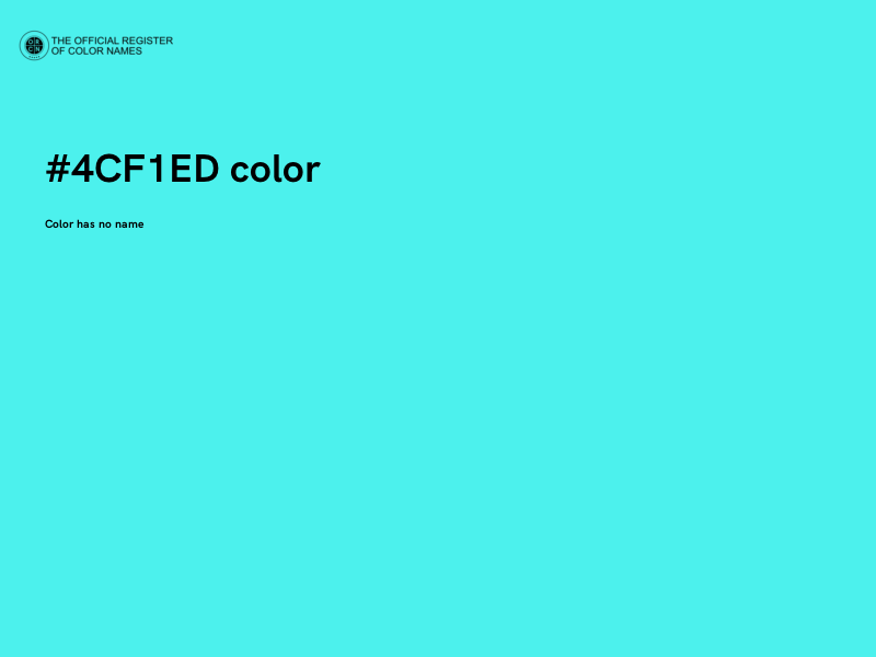 #4CF1ED color image