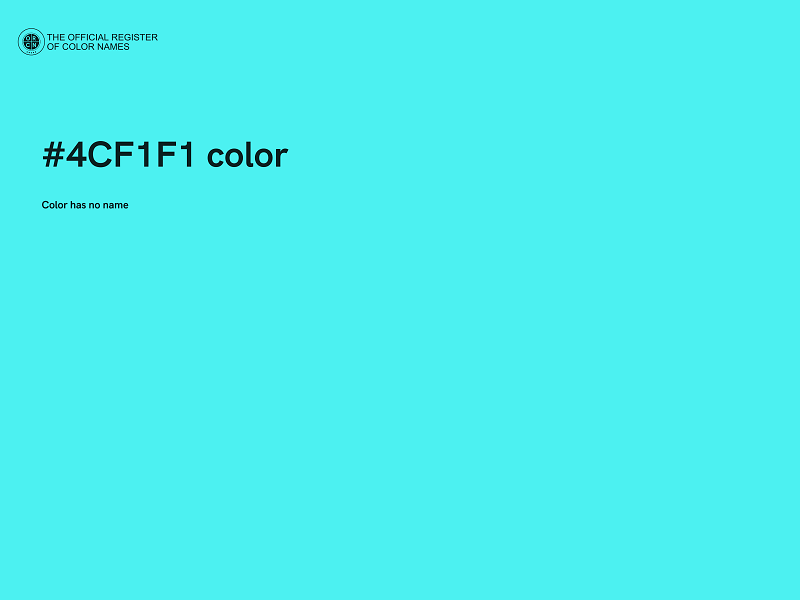 #4CF1F1 color image