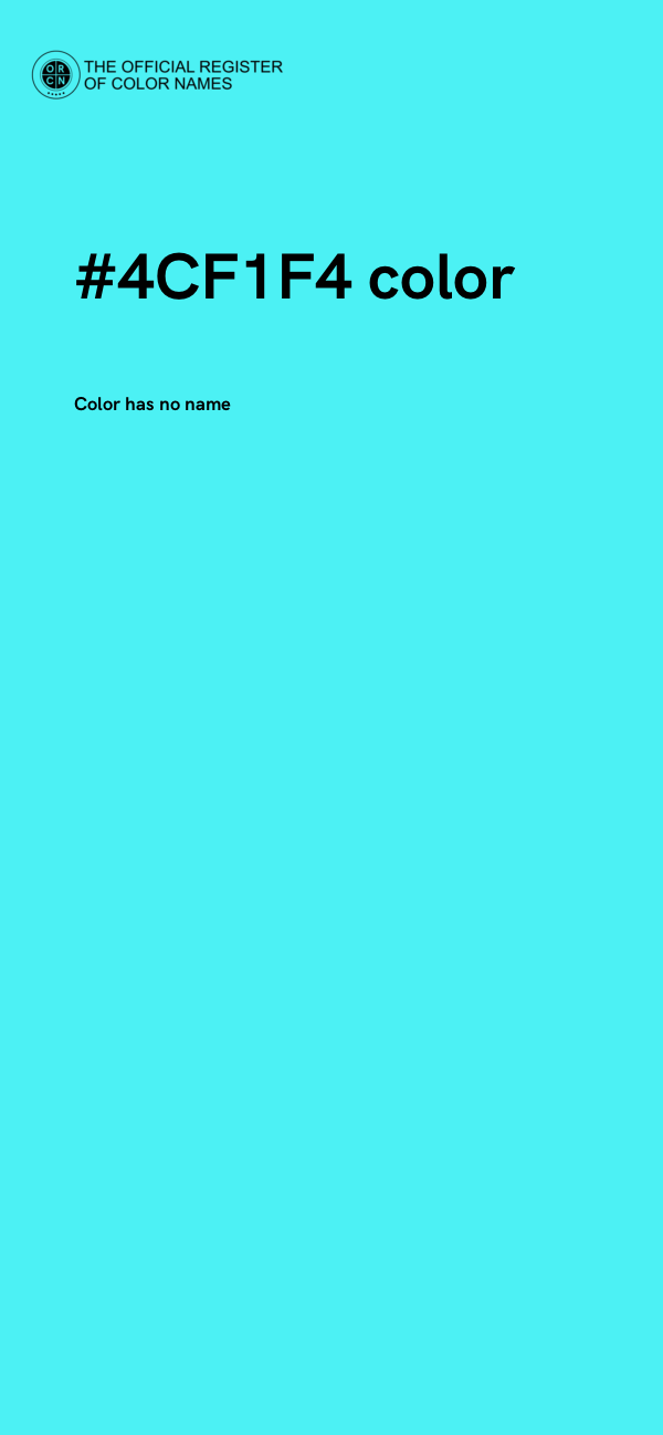 #4CF1F4 color image