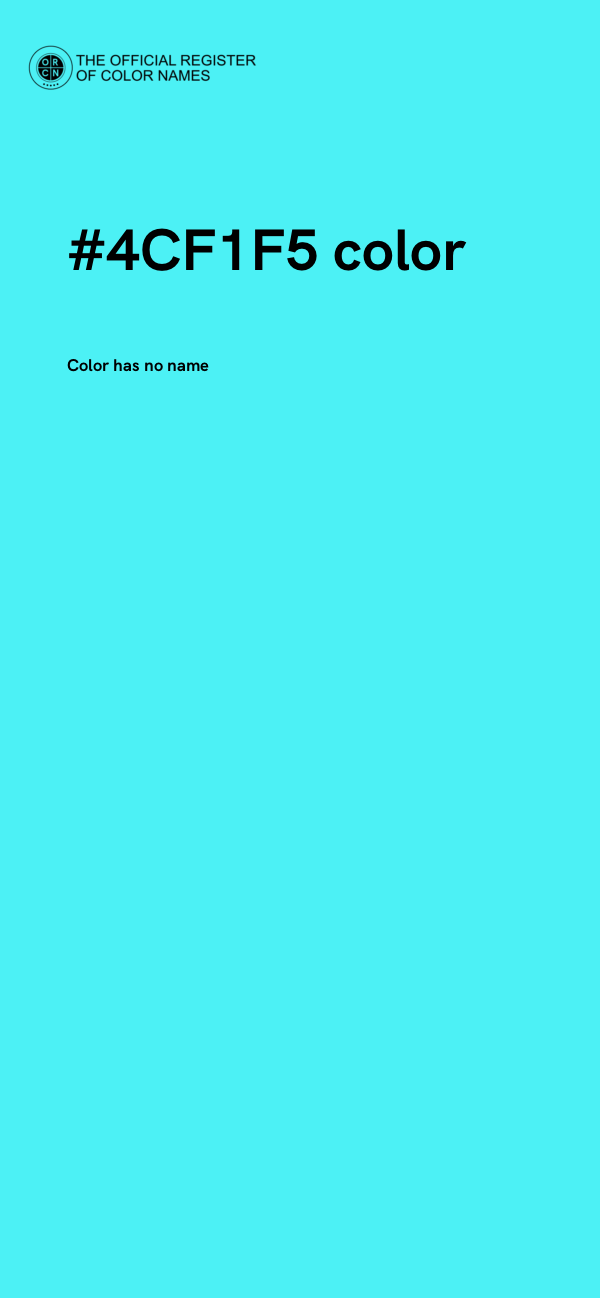 #4CF1F5 color image