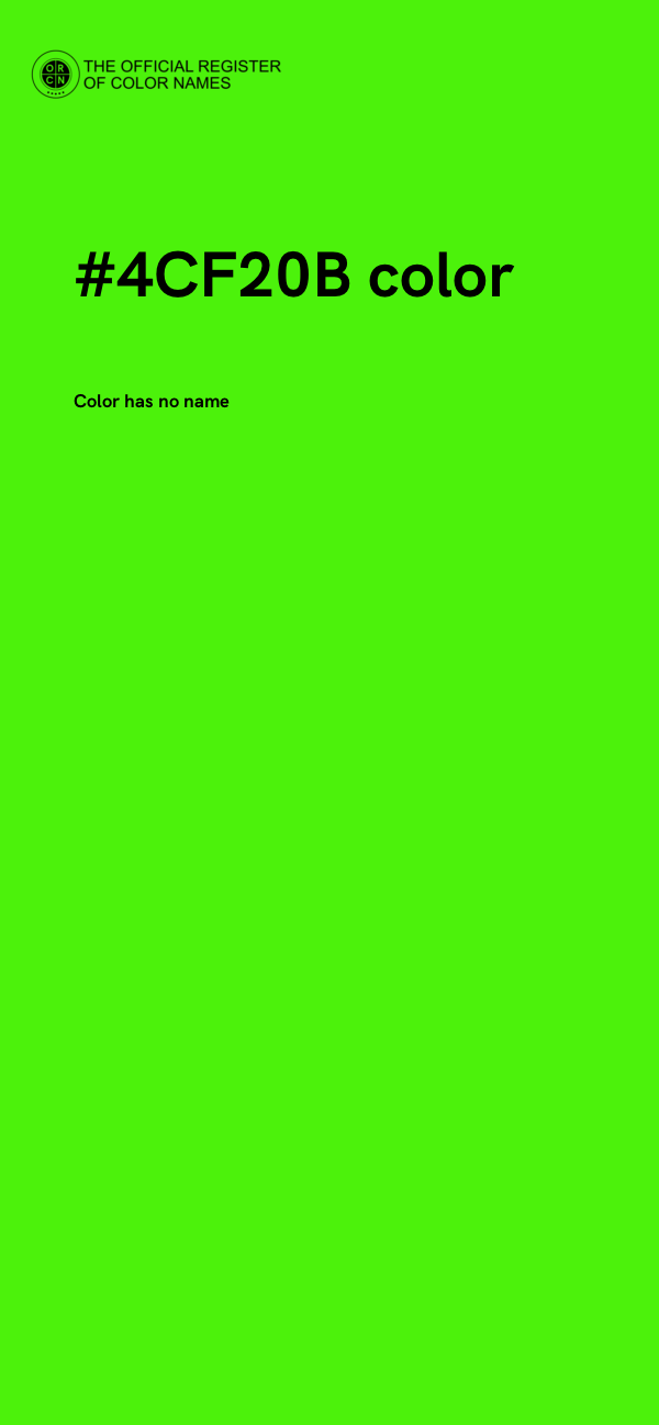 #4CF20B color image