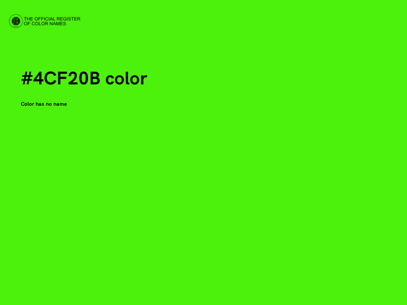 #4CF20B color image