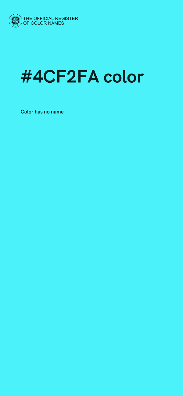 #4CF2FA color image