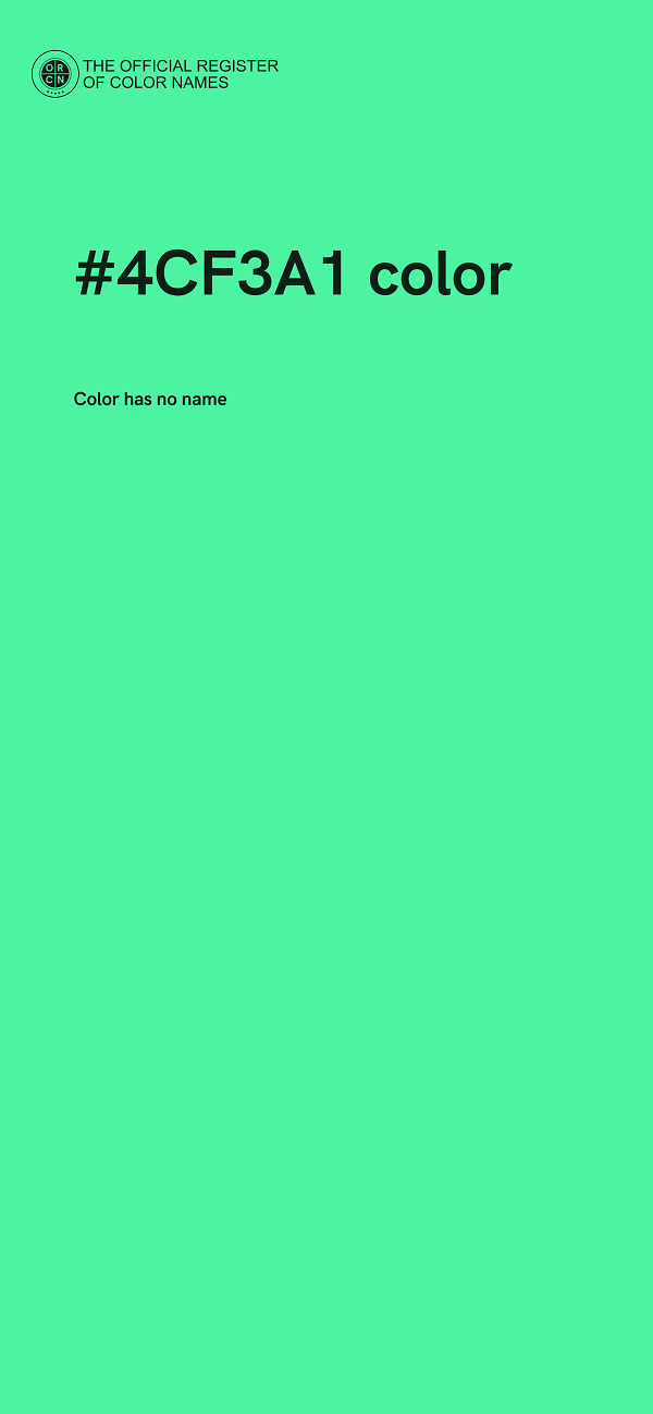 #4CF3A1 color image