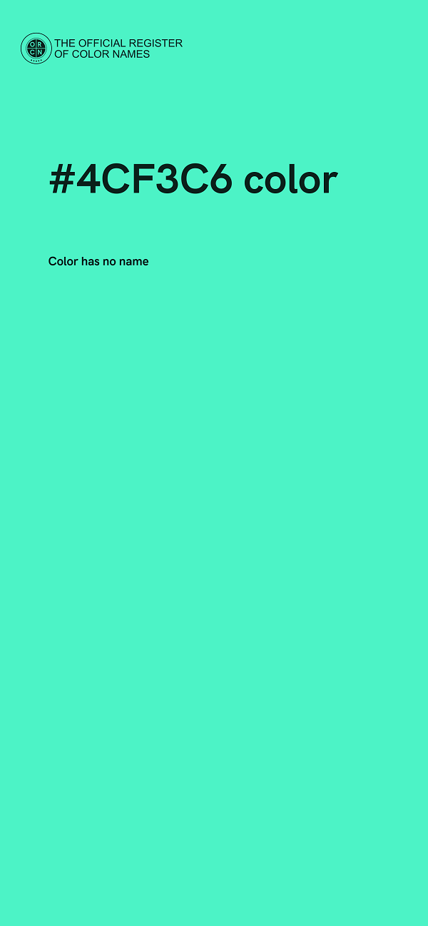 #4CF3C6 color image