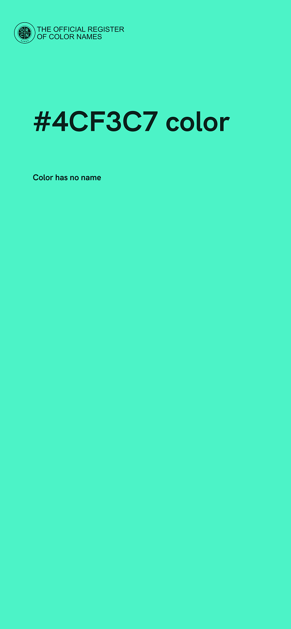 #4CF3C7 color image