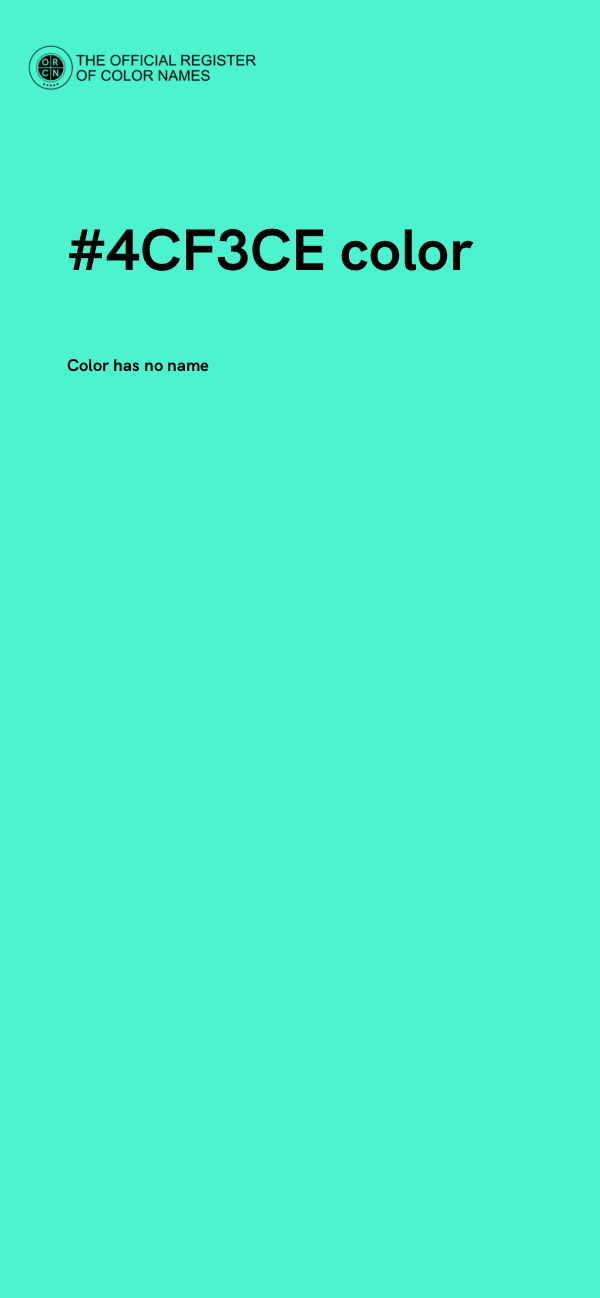 #4CF3CE color image