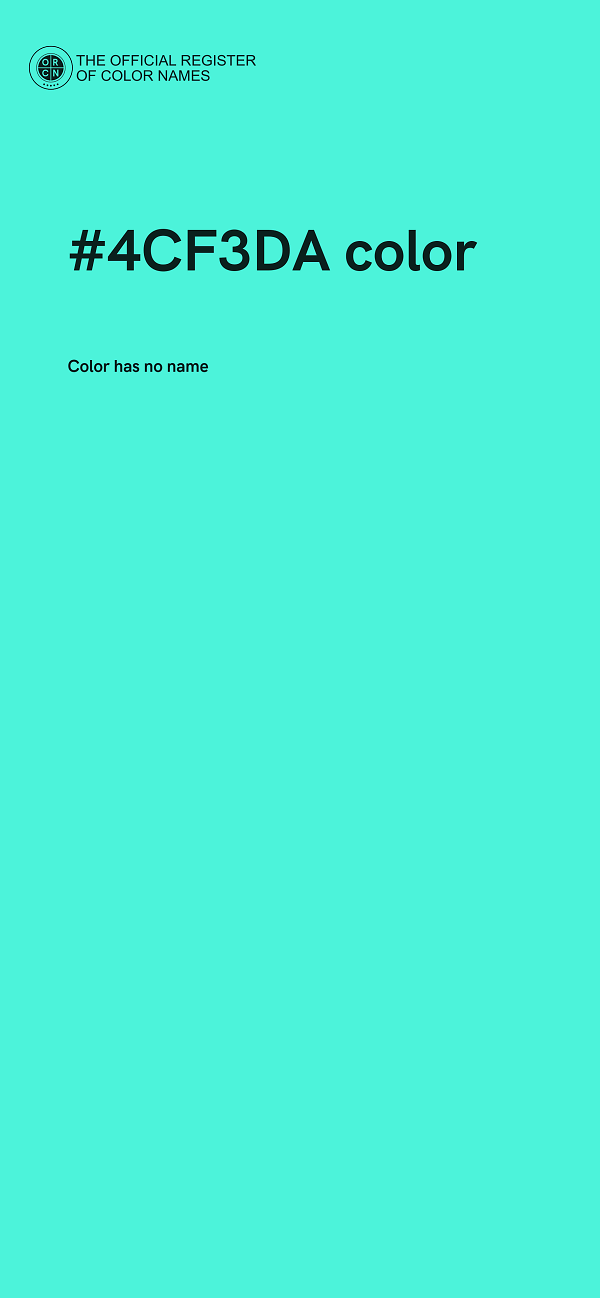 #4CF3DA color image