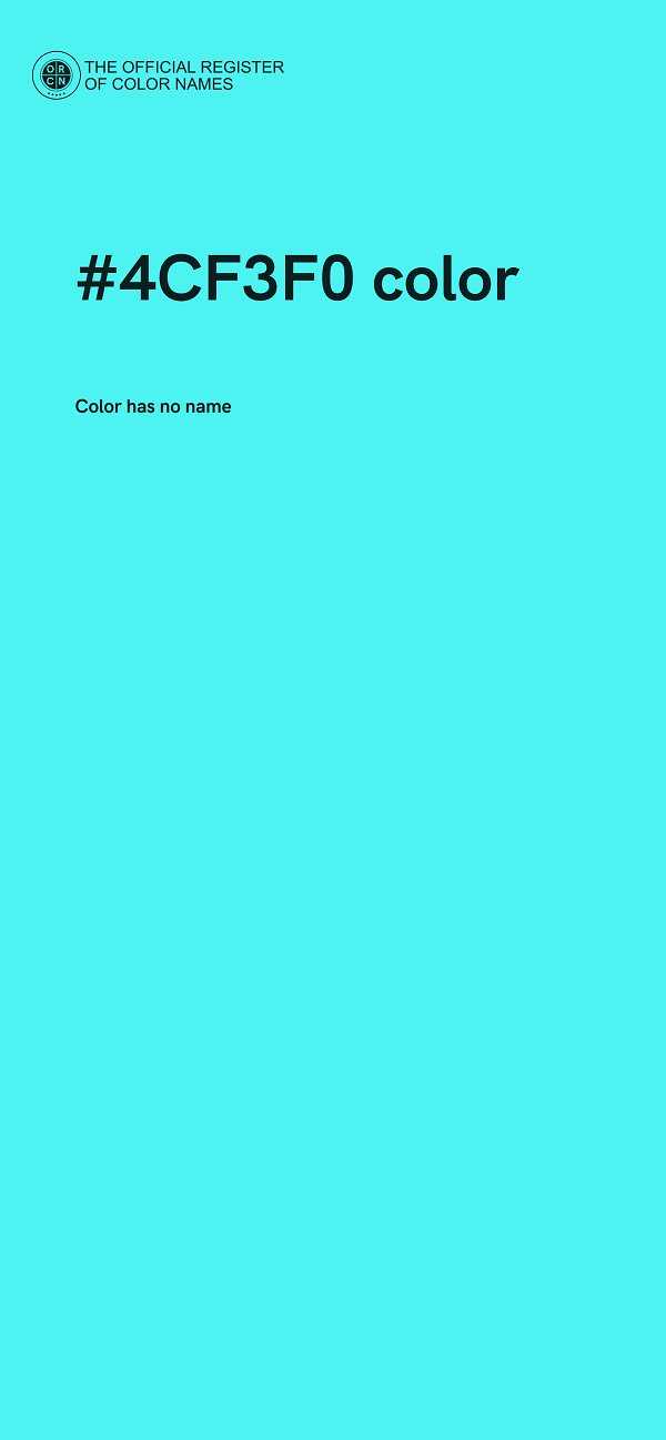 #4CF3F0 color image
