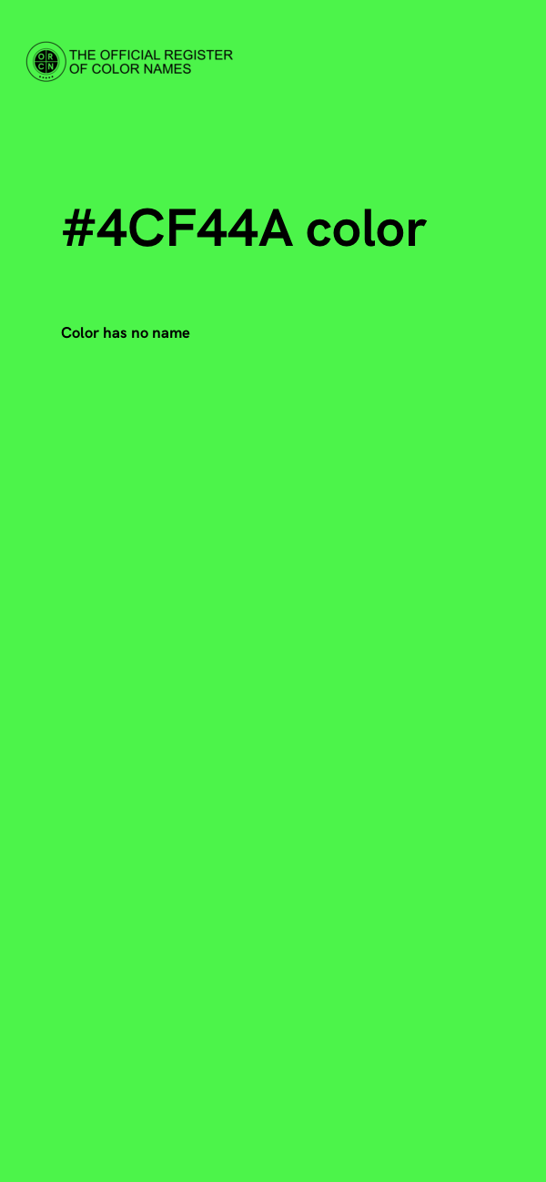 #4CF44A color image