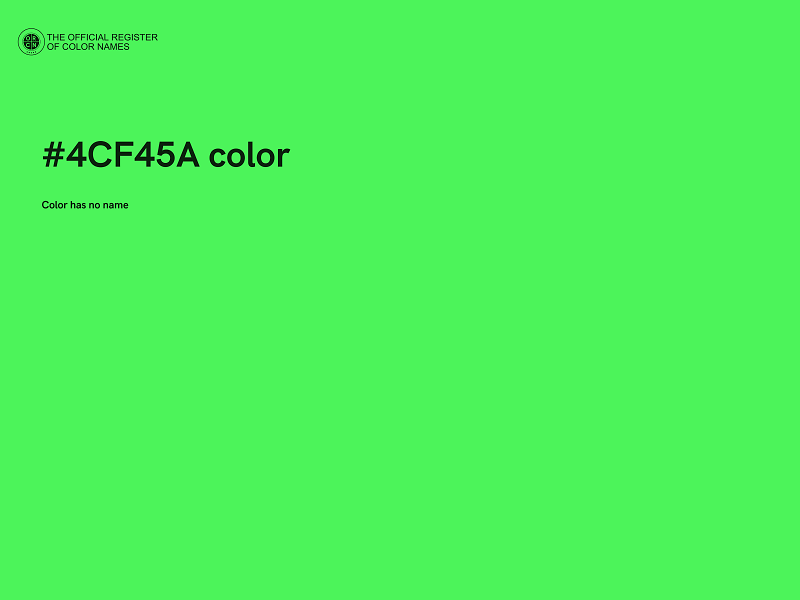 #4CF45A color image