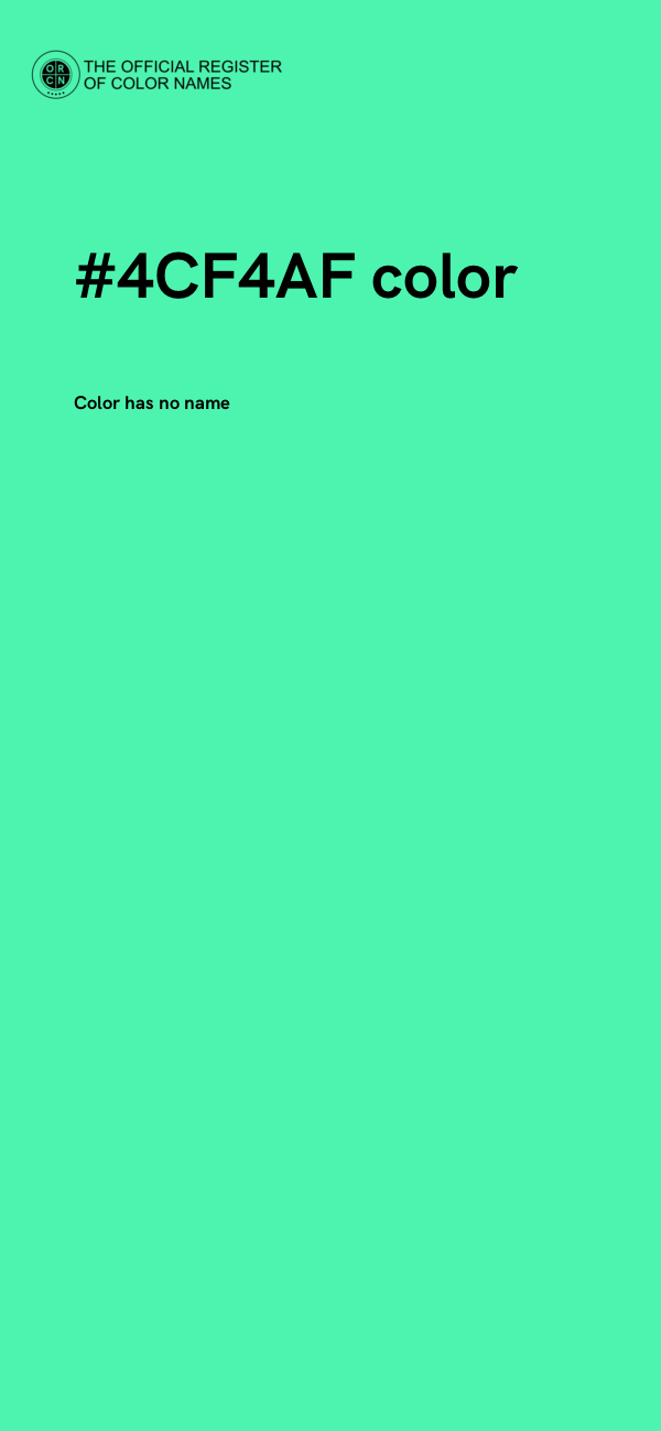#4CF4AF color image